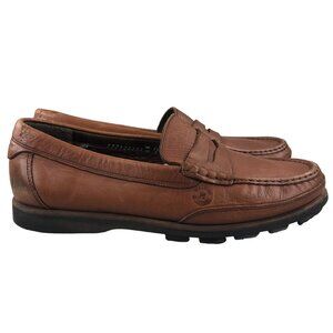 RALYX By MEPHISTO Men's Size 8 Brown Leather Penny Loafers Shoes PORTUGAL